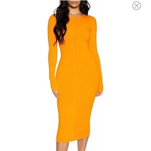 Naked Wardrobe Snatched Midi Dress, Size Small